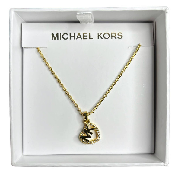 NIB - Michael Kors Gold-Tone Brass Necklace - Picture 1 of 3